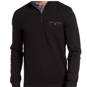Ted Baker Black Pullover Sweater with Zipper
